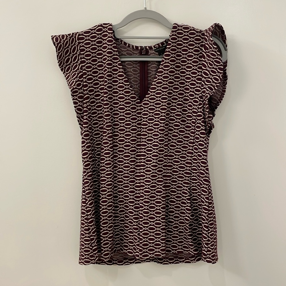 Ann Taylor Flutter Cap / No Sleeve Top - image 1
